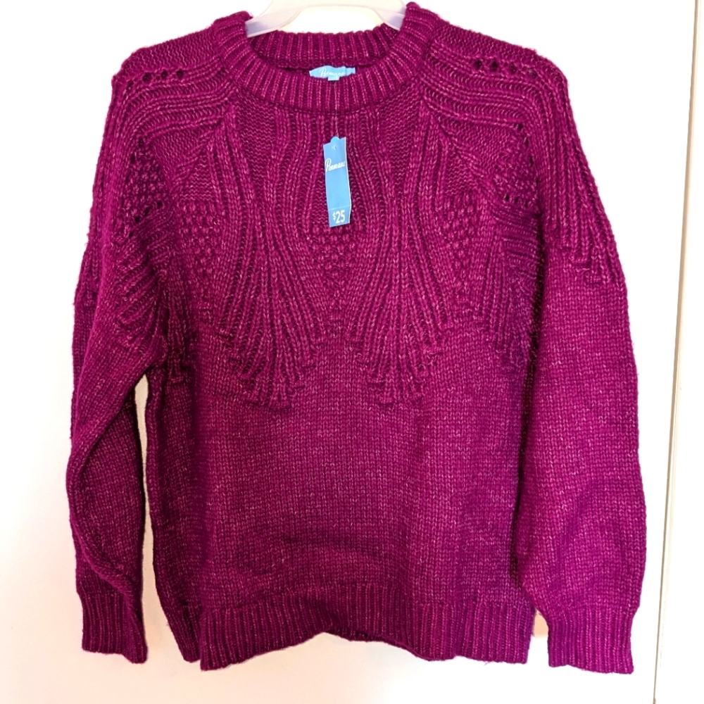 Penmans: Women's pink /Purple ish knit long sleeves Sweater size XL